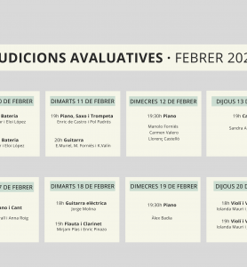 Audicions Avaluatives · Febrer 2025