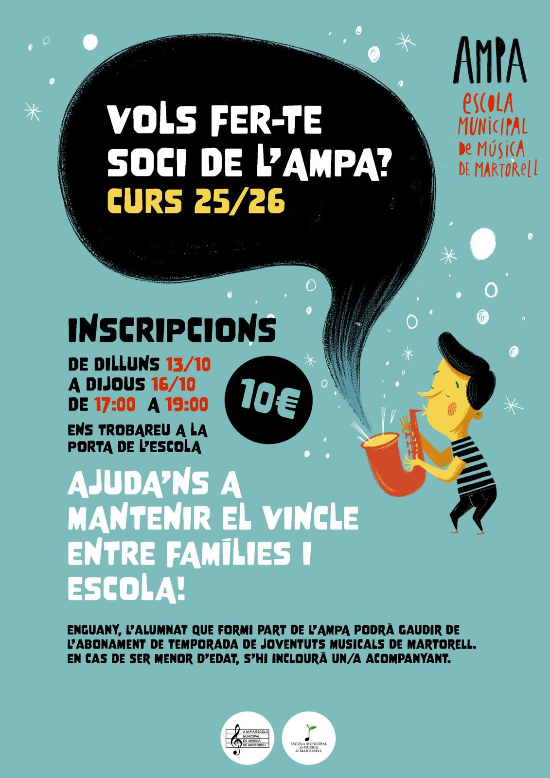 Inscripcions AMPA pel curs 2025 – 2026