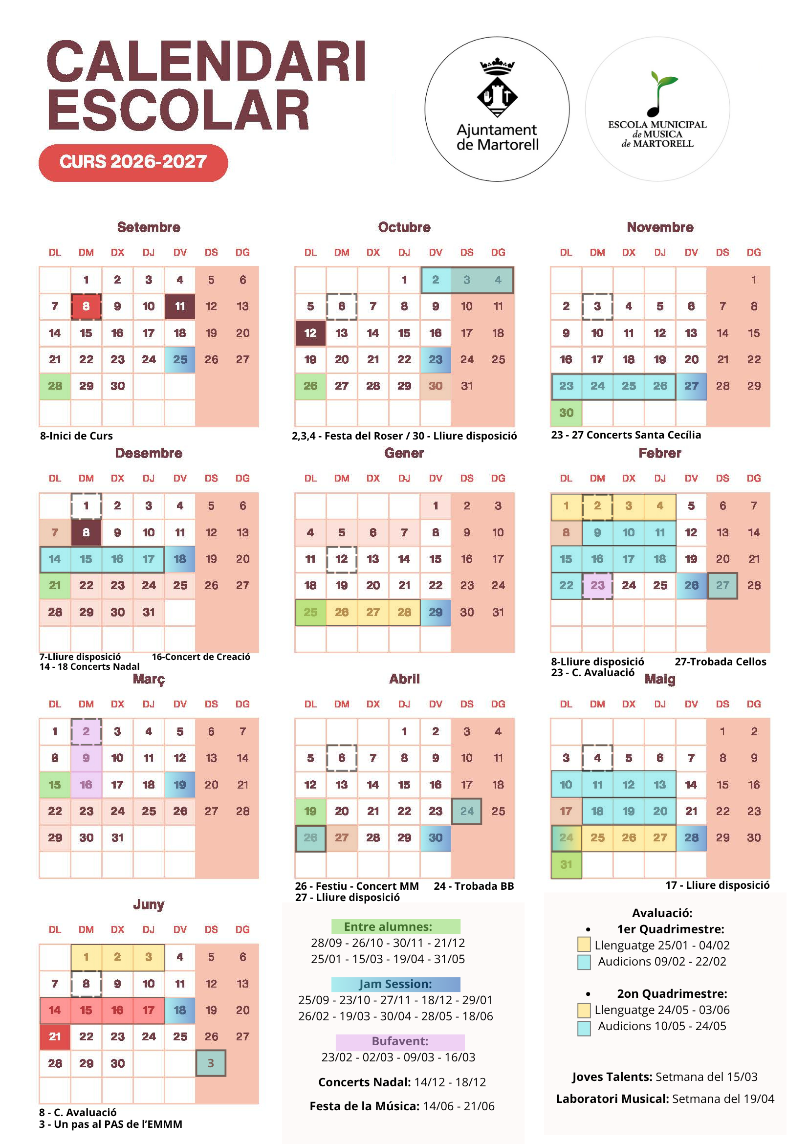Comencem el curs 2026 – 2027